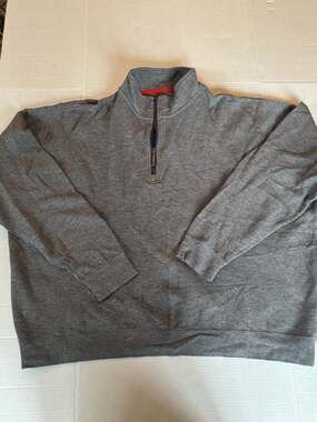 Orvis Men's Gray Quarter Zip Pullover Sweater Size XXL